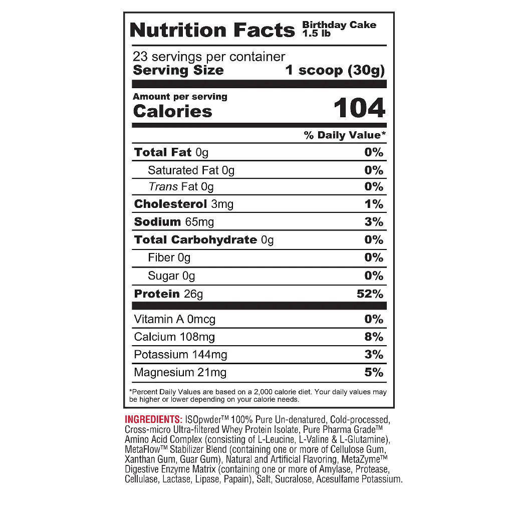 isoPWDR_Birthday_Cake_1.52lb_Nutrition facts in lebanon.webp
